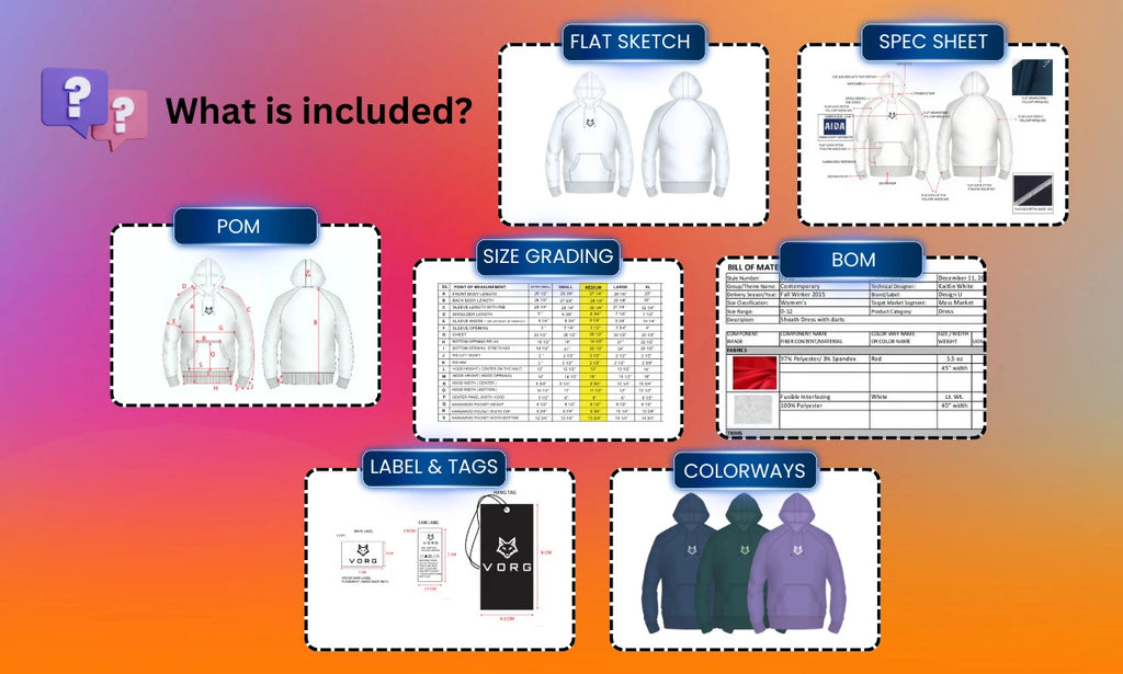 Our agency will create factory ready fashion tech pack